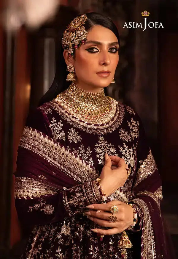 Asim Jofa | Makhmal Wedding Velvet 23 | AJMM-11 - Pakistani Designer Dress - by Asim Jofa | Type: Bridal - 100% Original at Saira Sultan