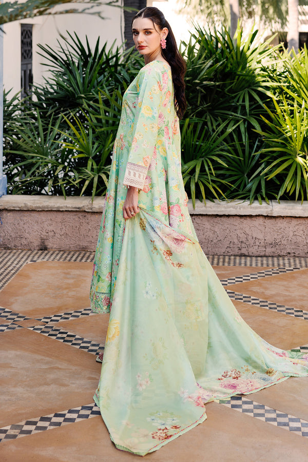 Farasha | Printed Essentials | Mint Dew S Mint Green Lawn