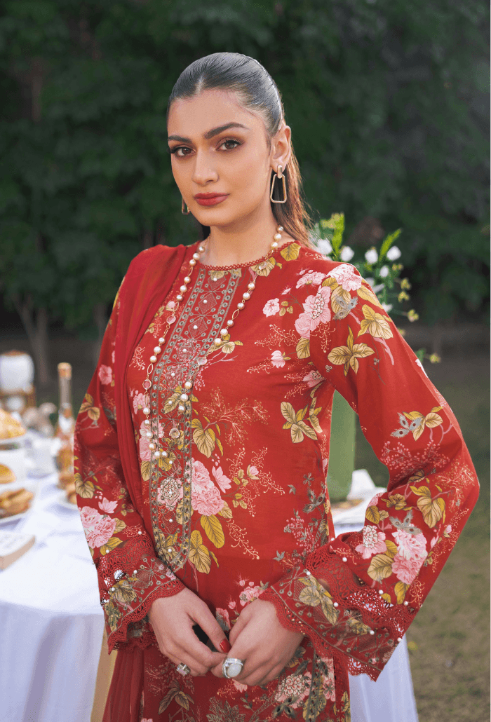 Humdum | Gardenia Lawn 24 | Printkari Lawn PLG 03 - Pakistani Designer Dress - by HumDum | Type: Luxury - 100% Original at Saira Sultan
