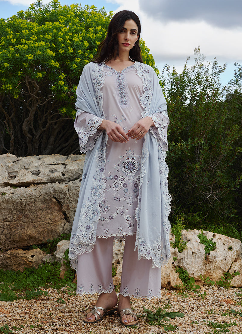Image | Lawnkari 25 | Lyra XS Soft Lilac Cotton Lawn