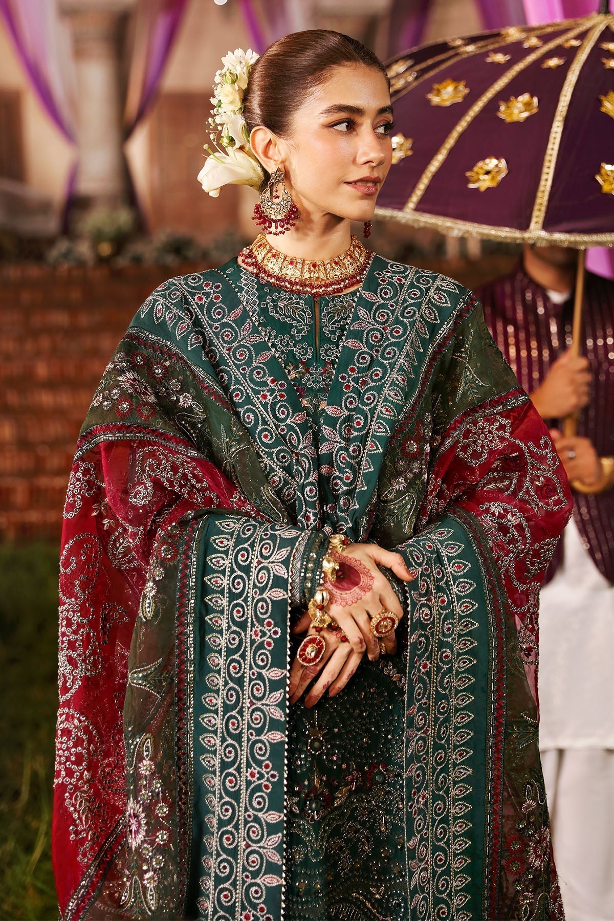 Nureh | Jhoomro Wedding Formals | NL-68 SHADMANI - Pakistani Designer Dress - by Nureh | Type: Bridal - 100% Original at Saira Sultan