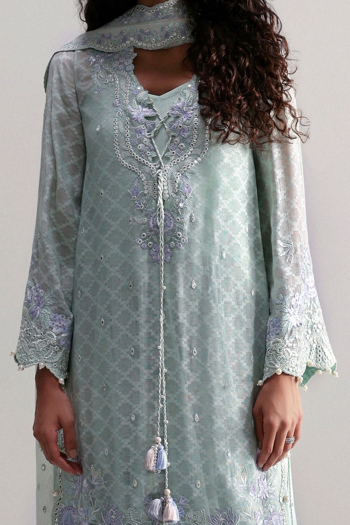 Afrozeh | Slate Ready to Wear | Elysia - Pakistani Designer Dress - by Afrozeh - Type : Ladies Clothes - 100% Original at Saira Sultan
