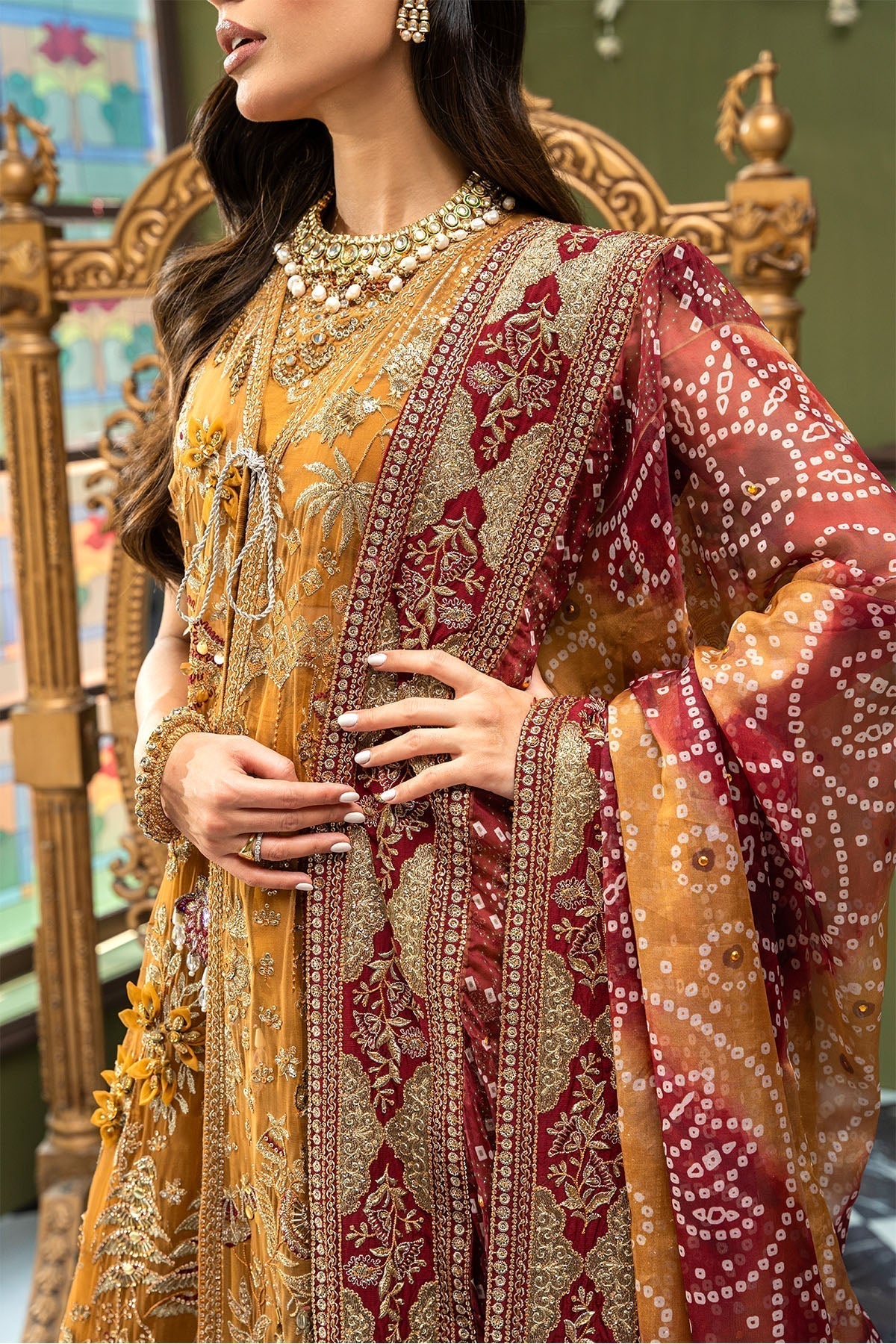 Nureh | Jhoomro Wedding Formals | NL-52 - ZAWIYA - Pakistani Designer Dress - by Nureh | Type: Bridal - 100% Original at Saira Sultan