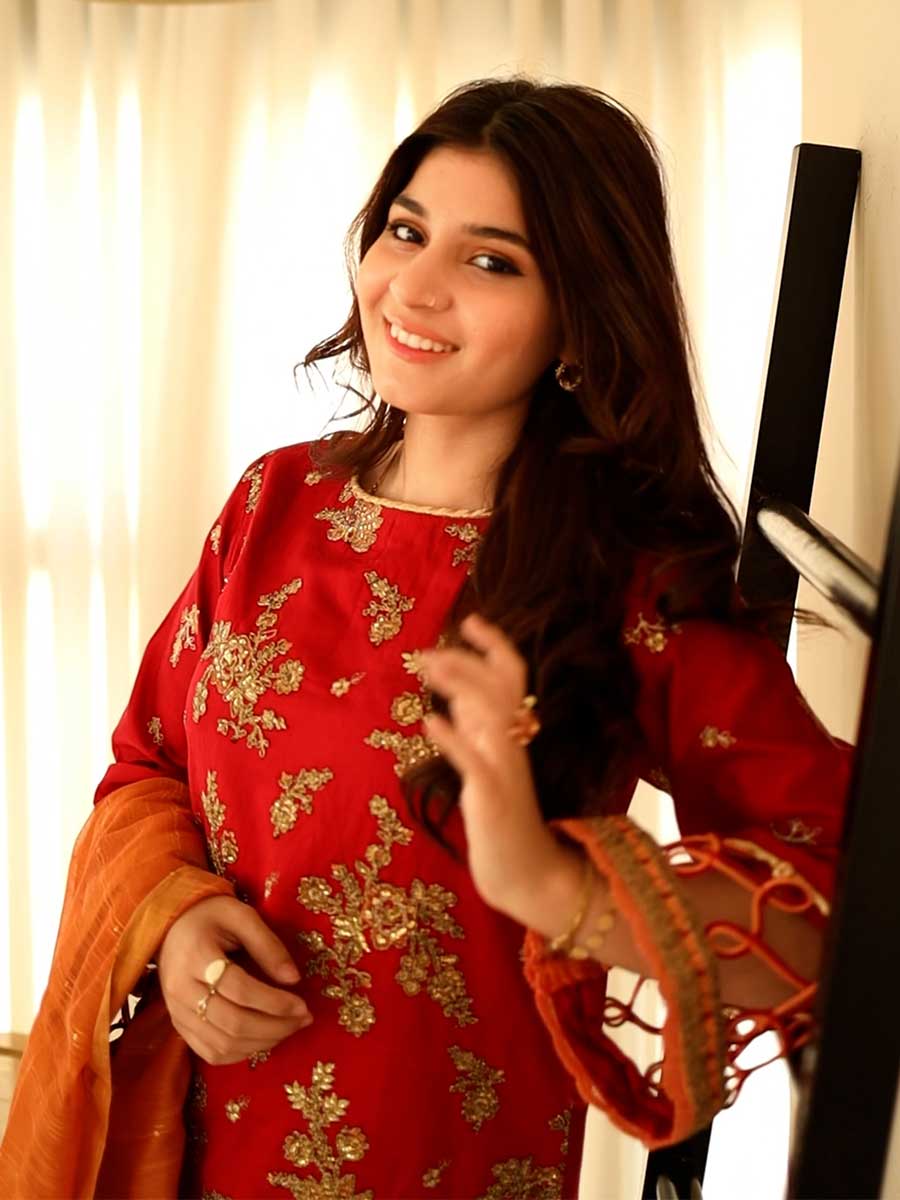 Salitex | Signature Festive Chiffon | SUNW6JI020UT S Red Cotton Net