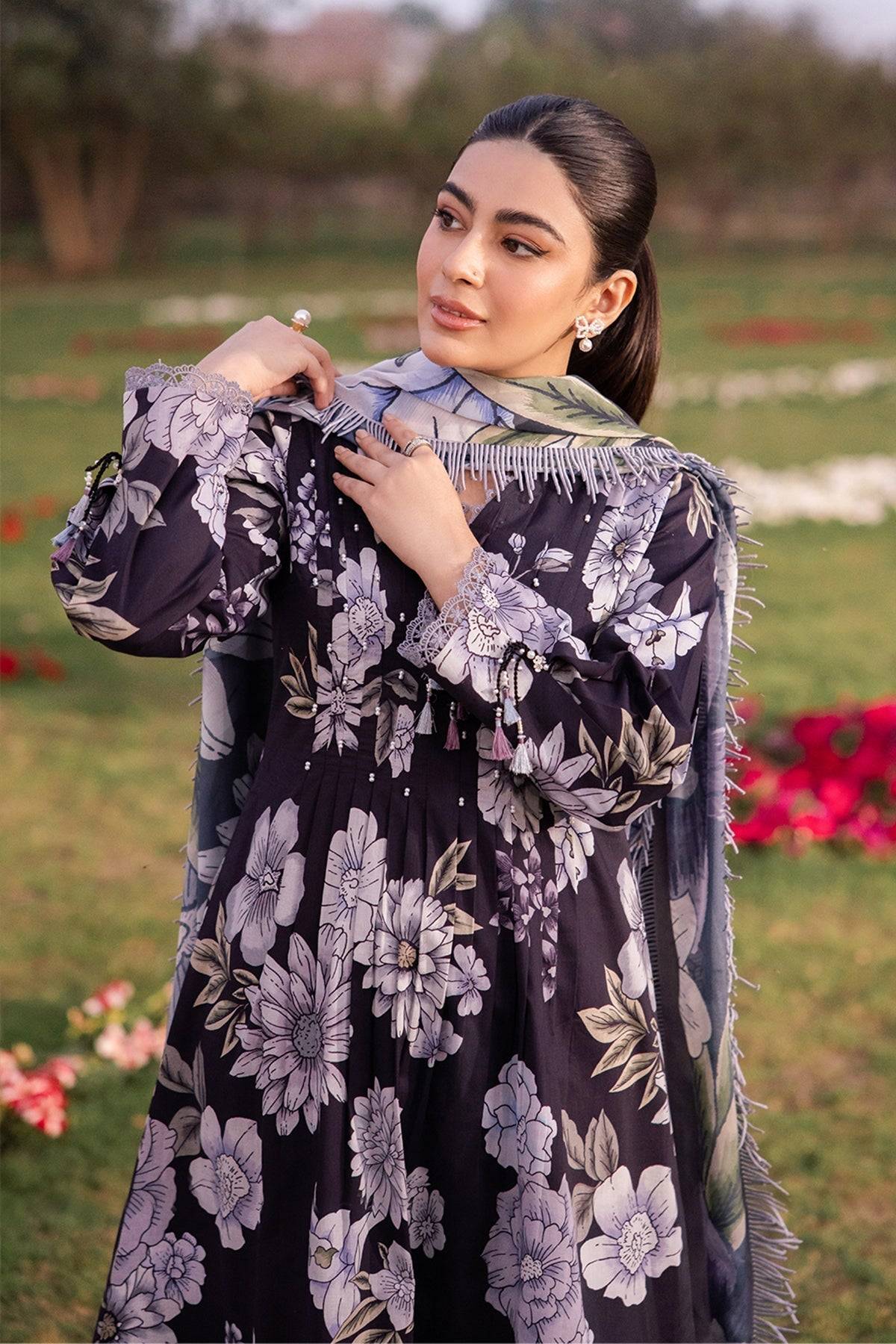 Alizeh | Sheen Lawn Prints 24 | CALLA - Pakistani Designer Dress - by Alizeh | Type: Casuals - 100% Original at Saira Sultan