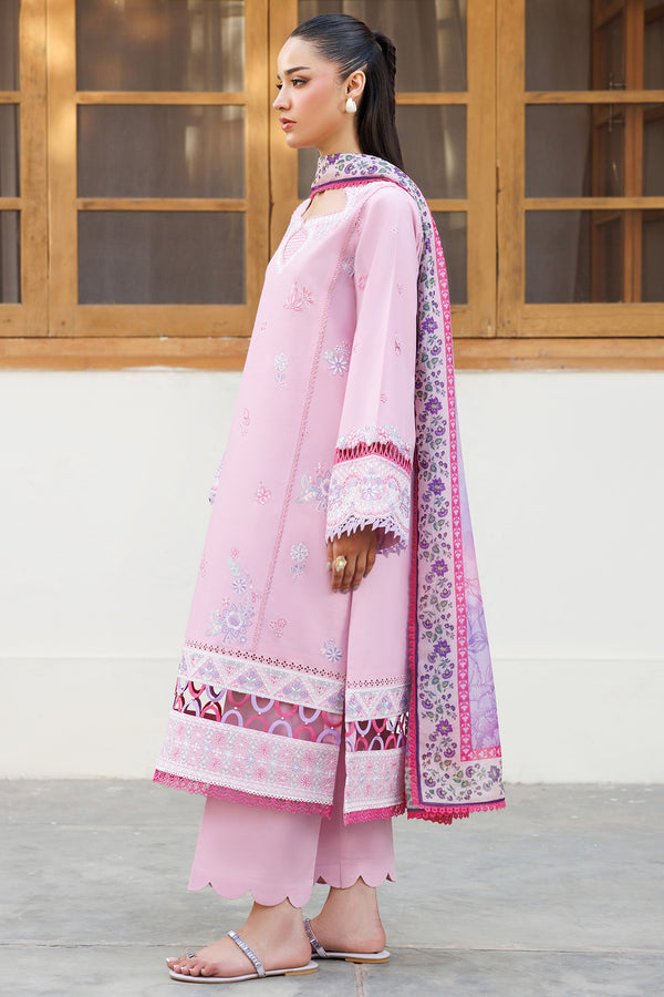 Farasha | Summer Weaves Embroidered Lawn | Petal Bloom XL Lilac Lawn