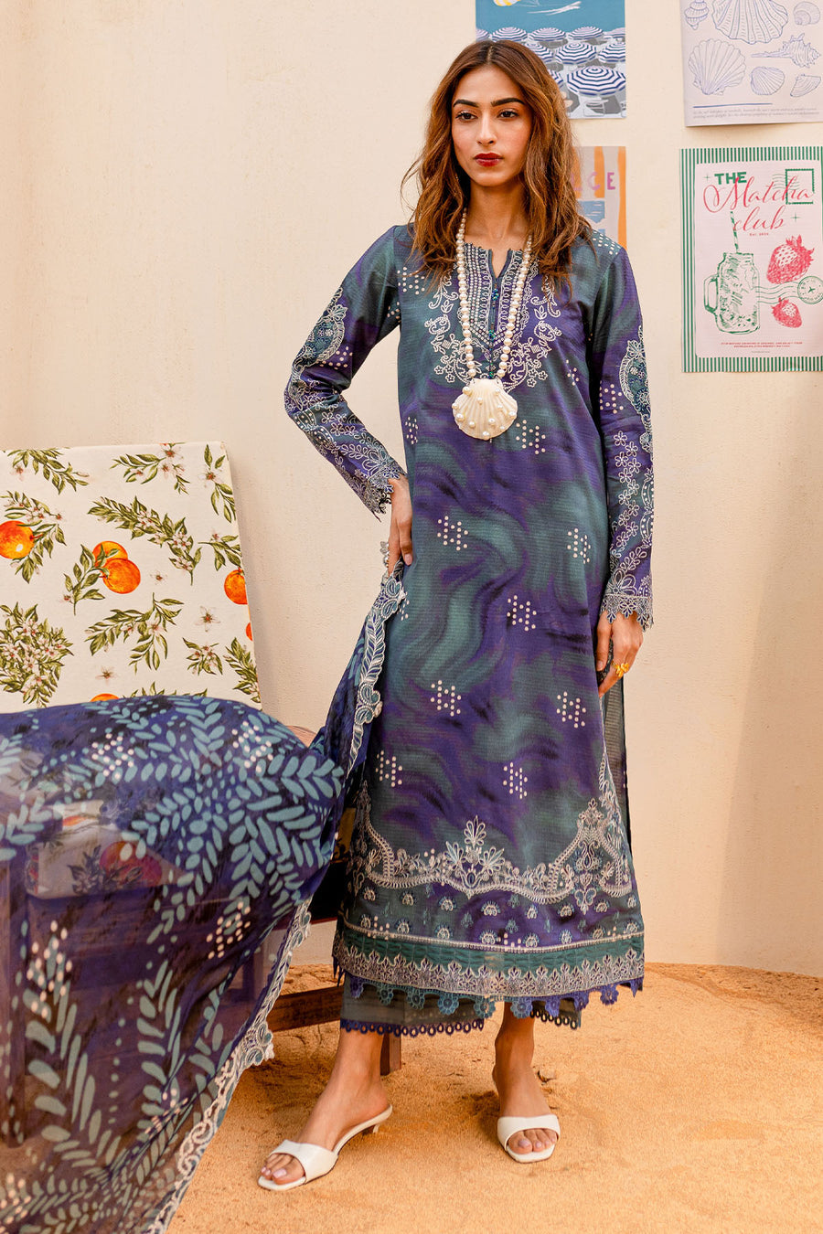 Nureh | Gardenia Lawn 25 | NSG-186 S Blue Gray Lawn