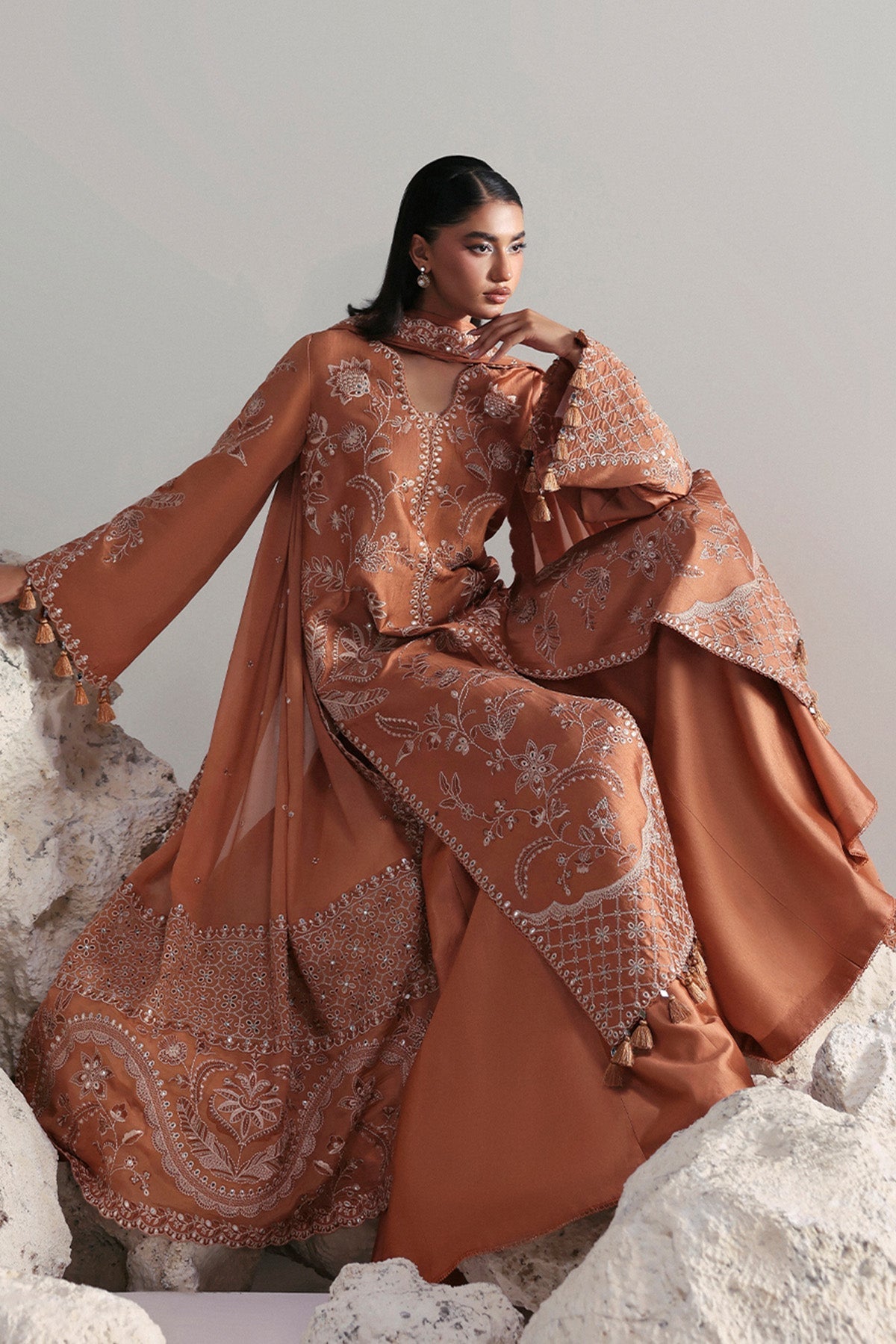 Afrozeh | Slate Ready to Wear | Anastaria - Pakistani Designer Dress - by Afrozeh - Type : Ladies Clothes - 100% Original at Saira Sultan