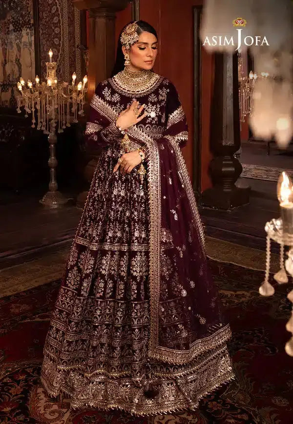 Asim Jofa | Makhmal Wedding Velvet 23 | AJMM-11 - Pakistani Designer Dress - by Asim Jofa | Type: Bridal - 100% Original at Saira Sultan