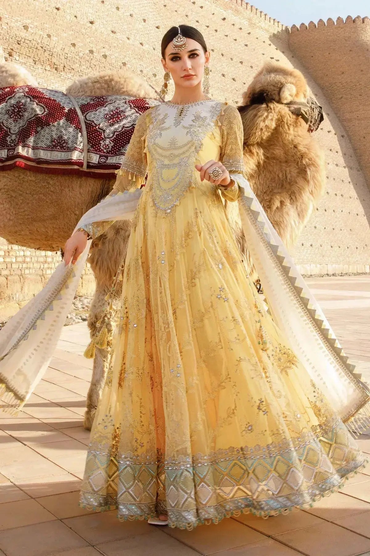 Maria B | Luxury Lawn | D-2305-A - Pakistani Designer Dress - by Maria B | Type: Luxury - 100% Original at Saira Sultan