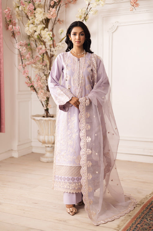 Maryum N Maria | Mira Luxury Lawn | BARAN - FS50097 XS Lilac Lawn