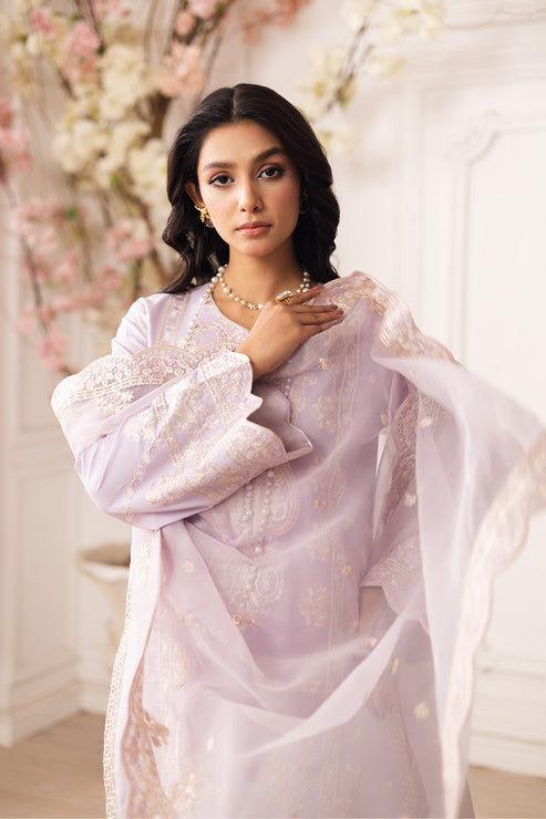 Maryum N Maria | Mira Luxury Lawn | BARAN - FS50097 M Lilac Lawn