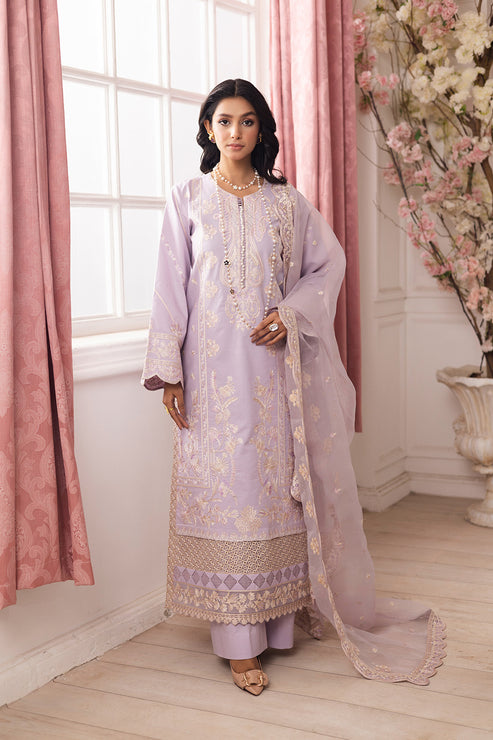 Maryum N Maria | Mira Luxury Lawn | BARAN - FS50097 L Lilac Lawn