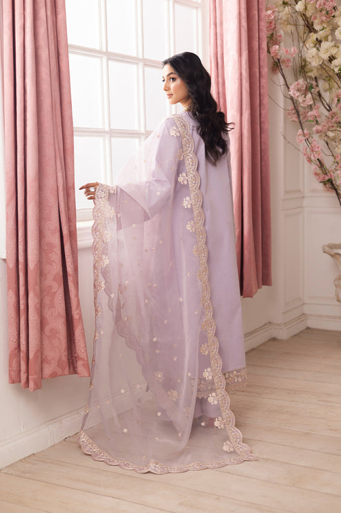 Maryum N Maria | Mira Luxury Lawn | BARAN - FS50097 S Lilac Lawn