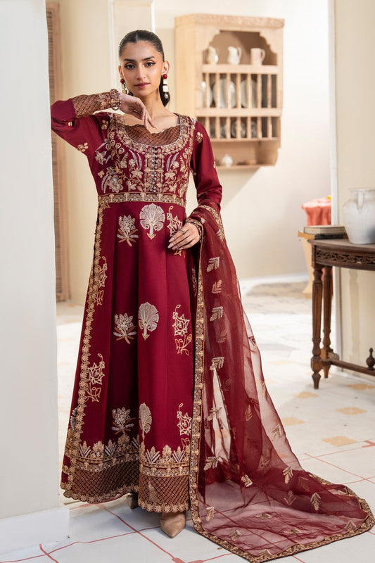 Maryum N Maria | Luxury Lawn 25 | ALAA - MS50125 XS Maroon Lawn
