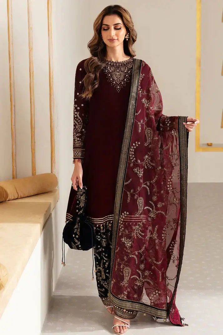 Jazmin | Velvet 23 | VF-2018 - Pakistani Designer Dress - by Jazmin | Type: Formal - 100% Original at Saira Sultan