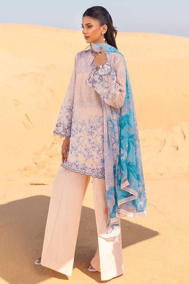 Cross Stitch | Eid Lawn 24 | PEACH - Pakistani Designer Dress - by Cross Stitch | Type: Luxury - 100% Original at Saira Sultan
