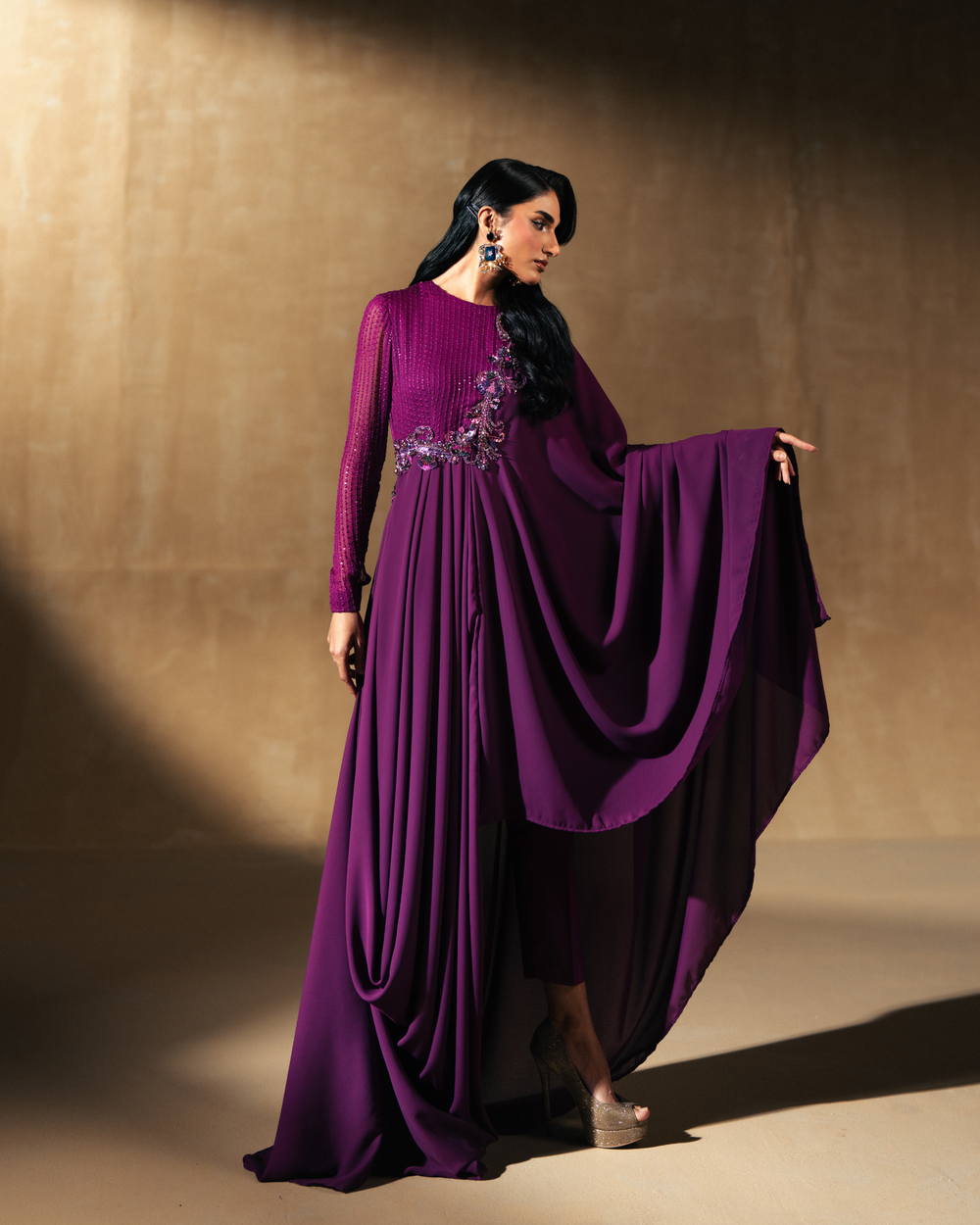 Vasal | Zyra Luxe Pret 26 | Divine drape - Pakistani Designer Dress - by Vasal - Type : Ladies Clothes - 100% Original at Saira Sultan
