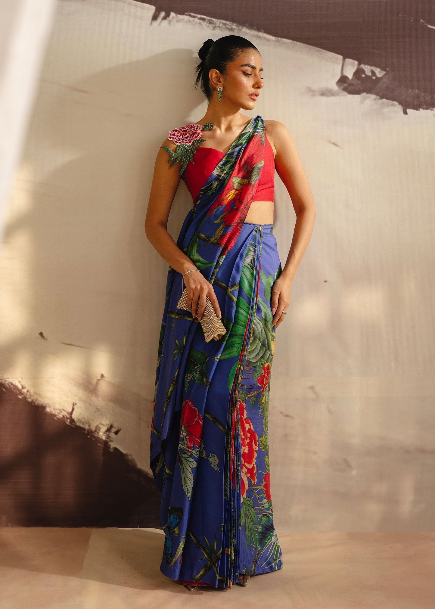 Mahgul | Eye of Cemal | Bold Breeze XS Red Korean Raw Silk
