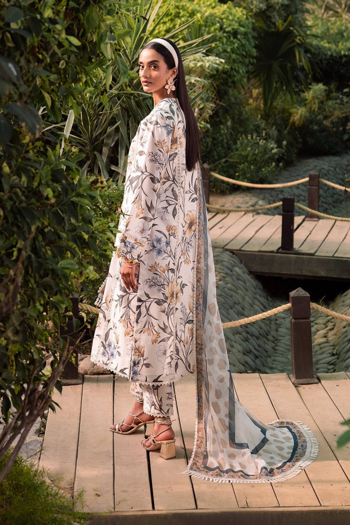 Alizeh | Sheen Lawn Prints 24 | GARDENIA - Pakistani Designer Dress - by Alizeh | Type: Casuals - 100% Original at Saira Sultan