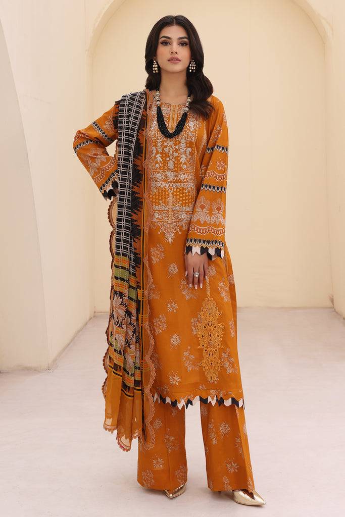 Charizma | Naranji Embroidered Lawn 24 | CN4-001 - Pakistani Designer Dress - by Charizma | Type: Luxury - 100% Original at Saira Sultan