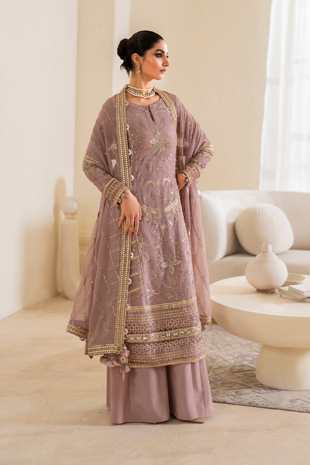 Iznik | Chinnon Chiffon | CC-48 Embroidered Chiffon - Pakistani Designer Dress - by Iznik | Type: Formal - 100% Original at Saira Sultan