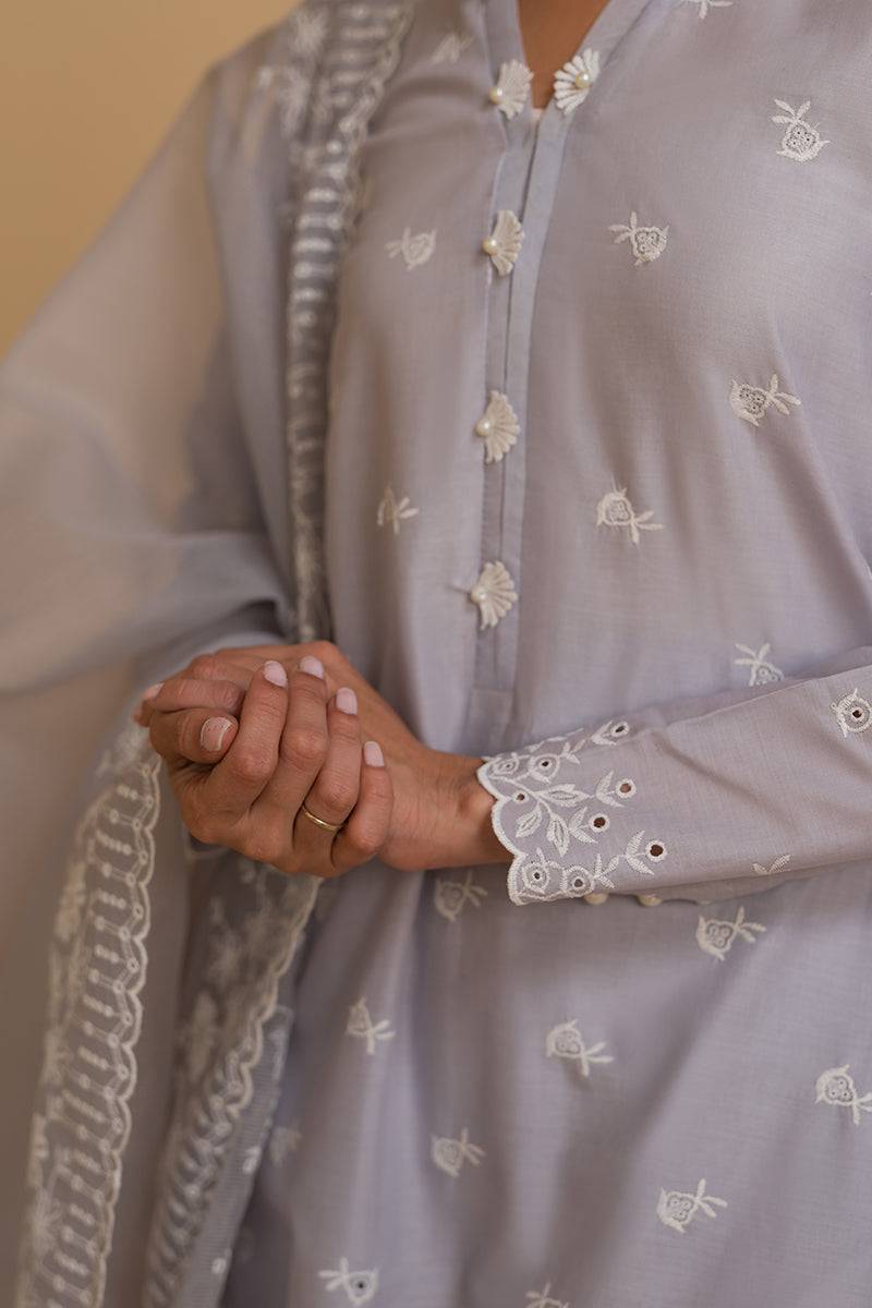 Cross Stitch | Chikankari Lawn Collection | P-05 - Pakistani Designer Dress - by Cross Stitch | Type: Luxury - 100% Original at Saira Sultan