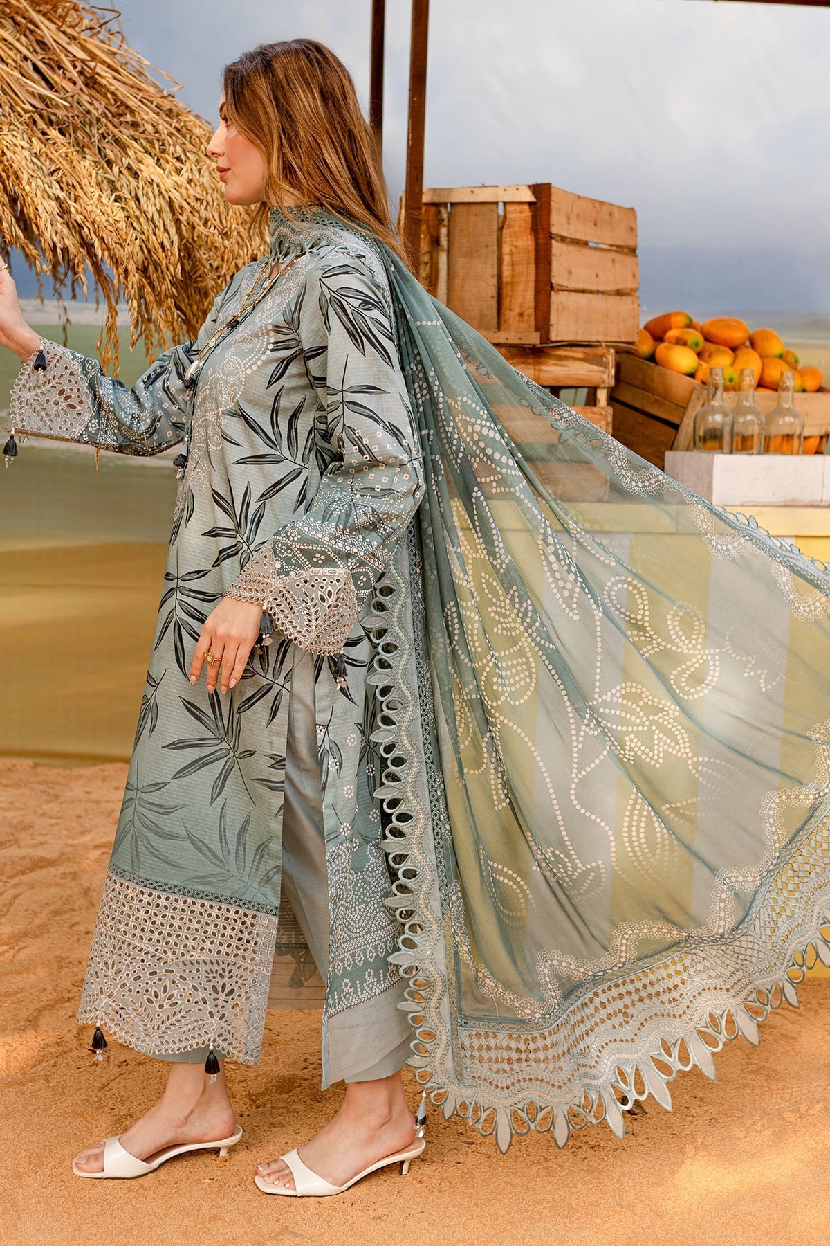 Nureh | Gardenia Lawn 25 | NSG-179 M Mint Lawn