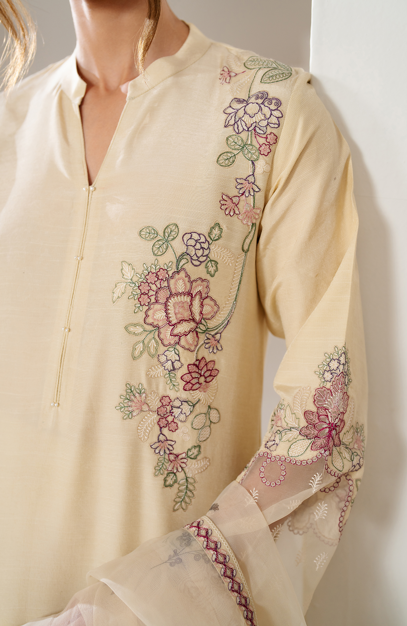 Seran | Eid Luxe Pret 25 | LENCI M Ivory Raw Silk