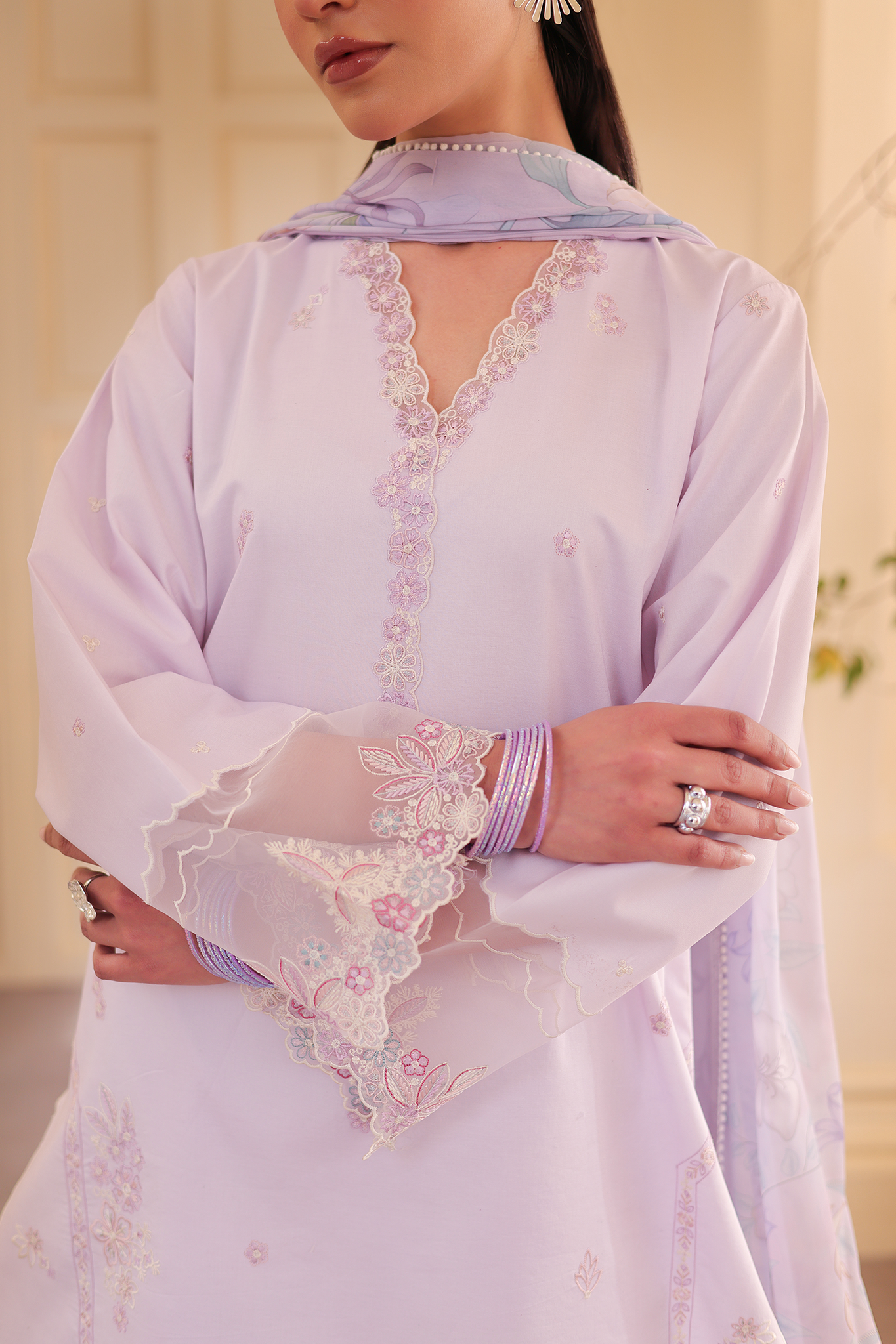Seran | Nayab Eid Lawn | REHA L Soft Lilac Lawn