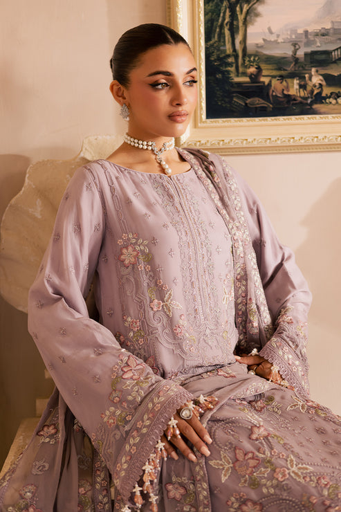 Emaan Adeel | Miraan luxury chiffon | ELNAZ L Pinkish Gray Chiffon