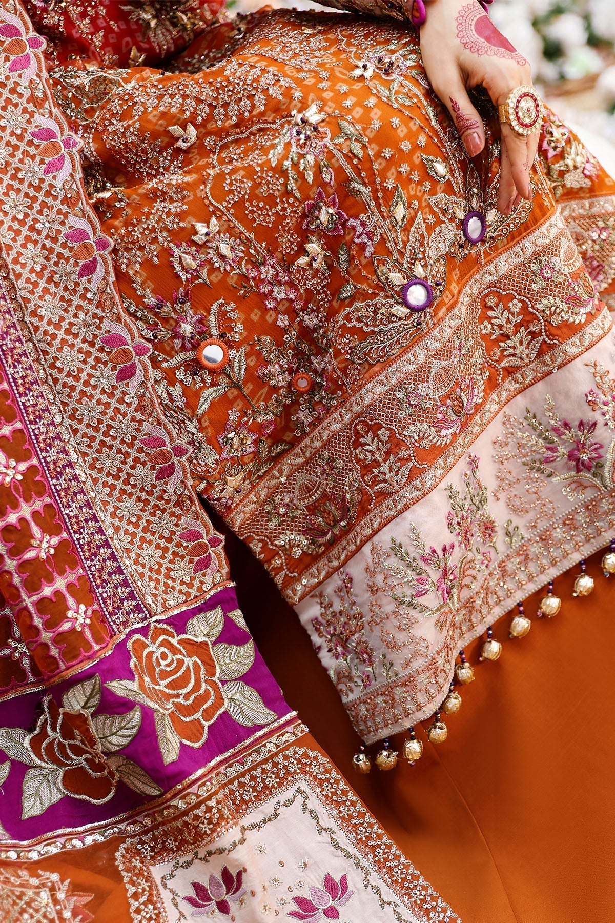 Nureh | Jhoomro Wedding Formals | NL-66 BANO - Pakistani Designer Dress - by Nureh | Type: Bridal - 100% Original at Saira Sultan