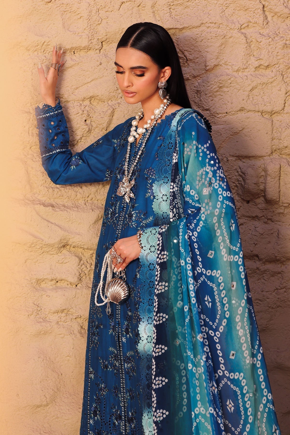 Nureh | Bazaar Lawn | NE-160 XL Cobalt Blue Lawn