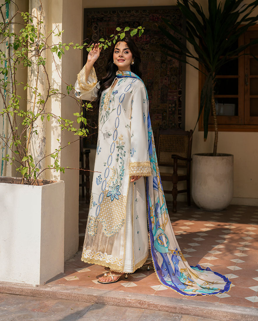 Roheenaz | Aashiyana Lawn | Zoya M Ivory Lawn