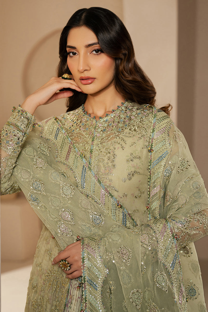 Jazmin | Wedding Formals | WF'25-07 M Mint Green Chiffon