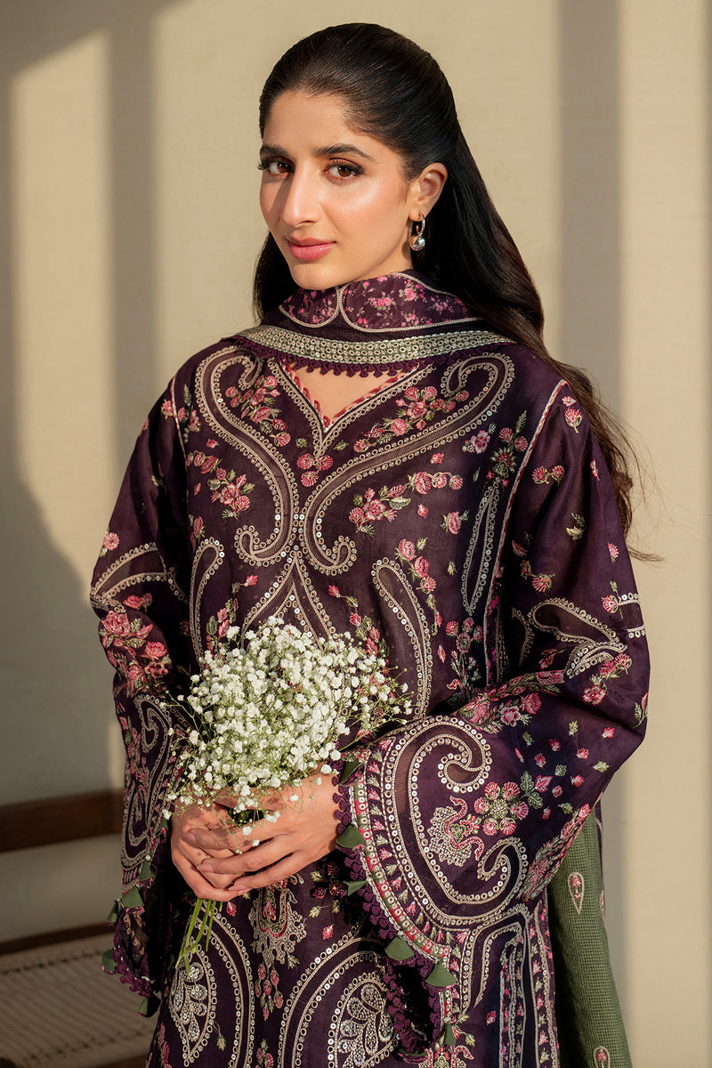 Jazmin | Shahkaar Luxury Lawn 25 | SL25-D6 M Burgundy Lawn