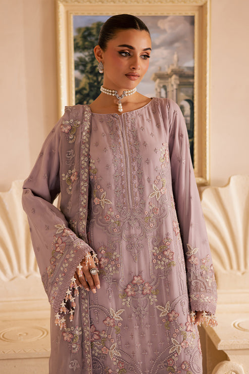 Emaan Adeel | Miraan luxury chiffon | ELNAZ M Pinkish Gray Chiffon