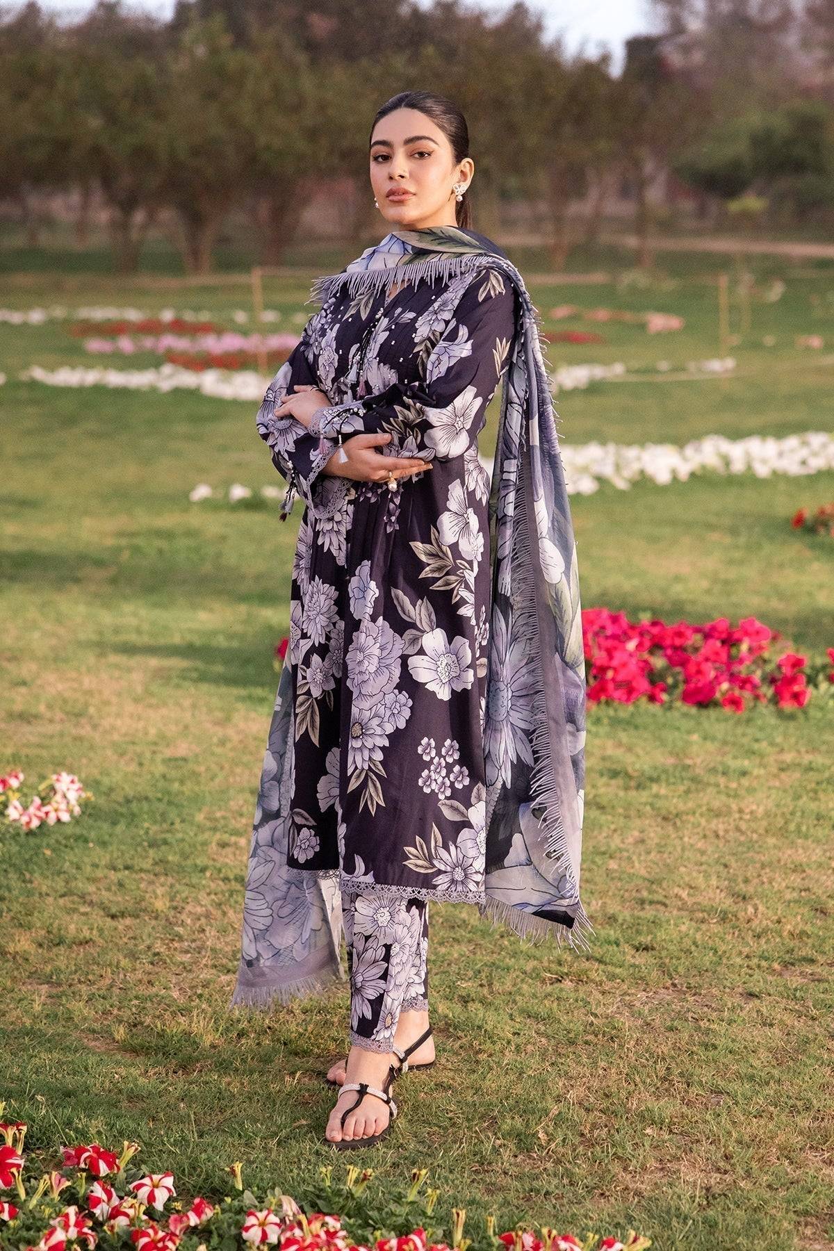 Alizeh | Sheen Lawn Prints 24 | CALLA - Pakistani Designer Dress - by Alizeh | Type: Casuals - 100% Original at Saira Sultan