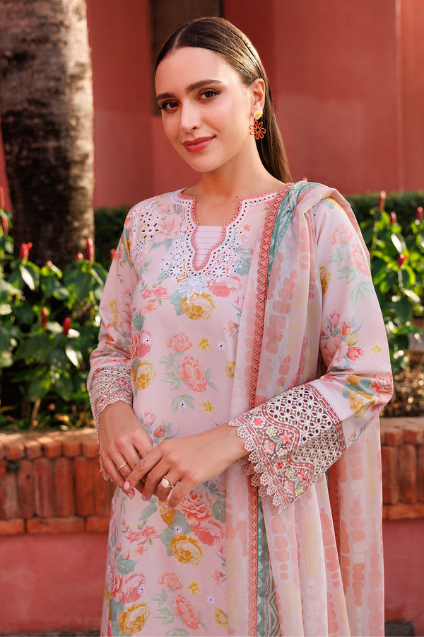 Farasha | Printed Essentials | Peach Glow M Pink Lawn