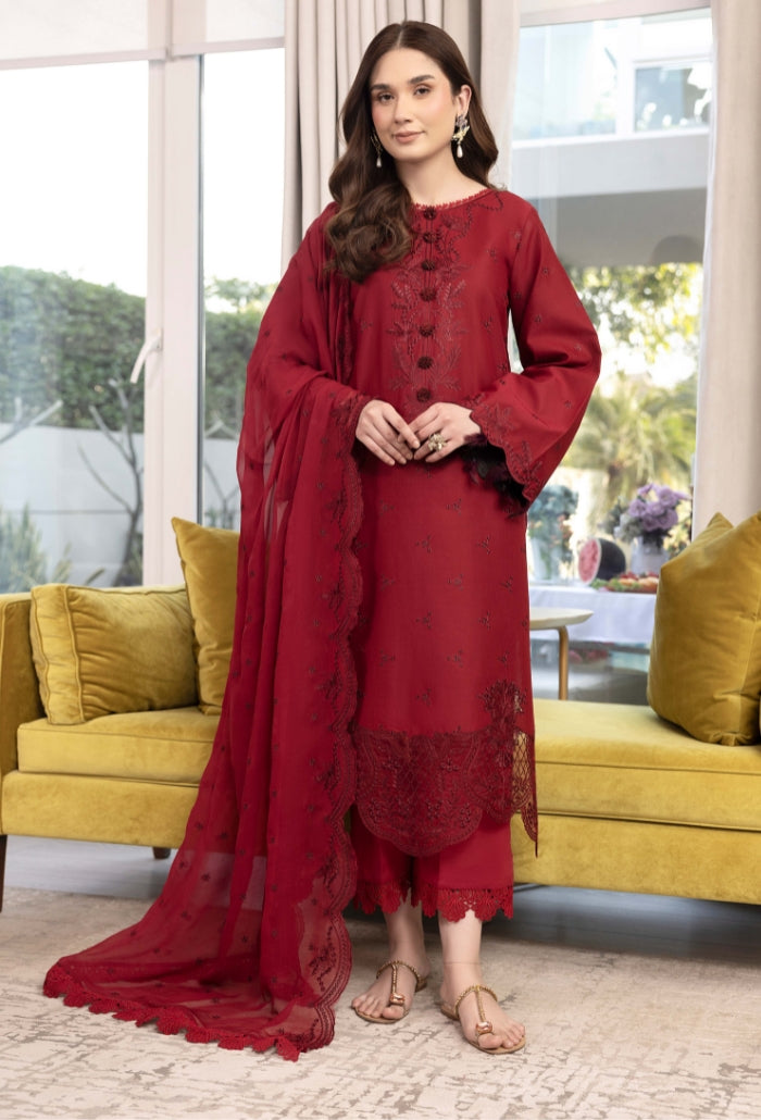 Humdum | Dilkash 25 | Dilkash - D09 S Redish Pink Lawn