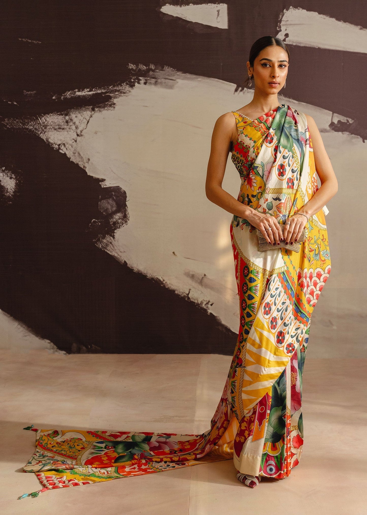 Mahgul | Eye of Cemal | Tangerine Dance XS Multicolor Medium Silk
