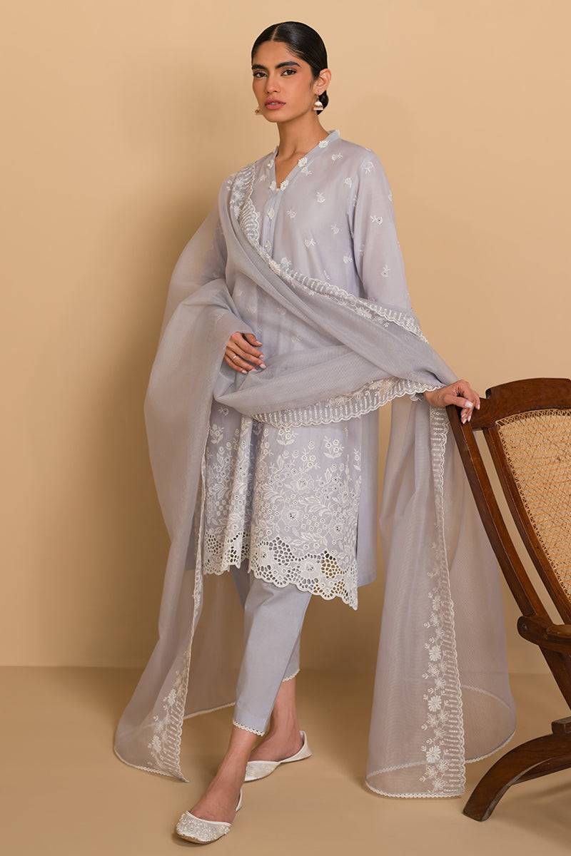 Cross Stitch | Chikankari Lawn Collection | P-05 - Pakistani Designer Dress - by Cross Stitch | Type: Luxury - 100% Original at Saira Sultan