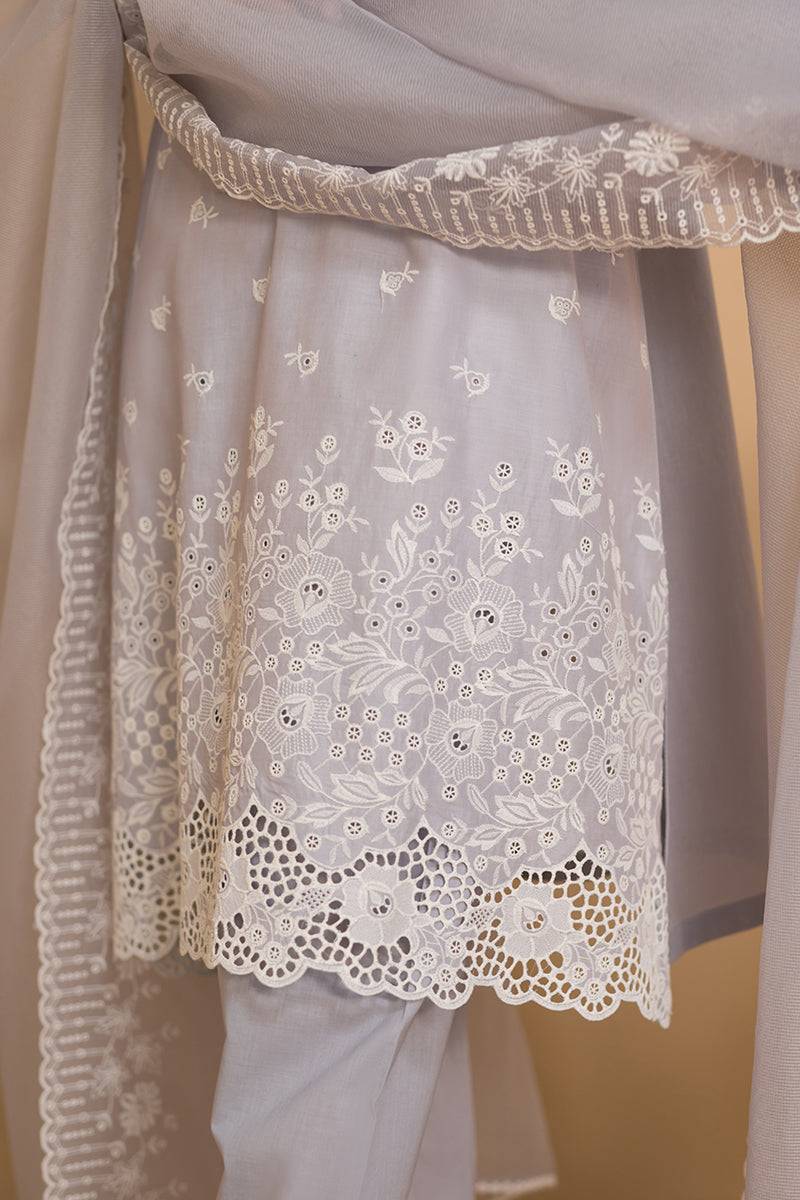 Cross Stitch | Chikankari Lawn Collection | P-05 - Pakistani Designer Dress - by Cross Stitch | Type: Luxury - 100% Original at Saira Sultan