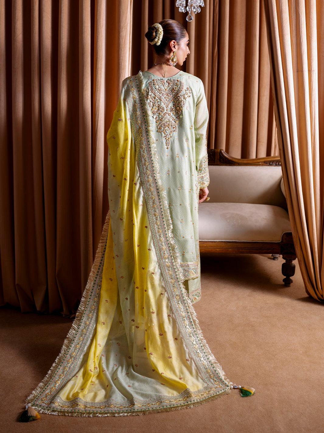 Faiza Faisal | Rema Wedding Formals 24 | Sehr M Mint Green Cotton Net