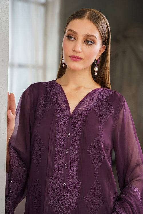 Baroque | Luxury Pret 24 | CHIFFON UF-519 - Pakistani Designer Dress - by Baroque | Type: Luxury - 100% Original at Saira Sultan