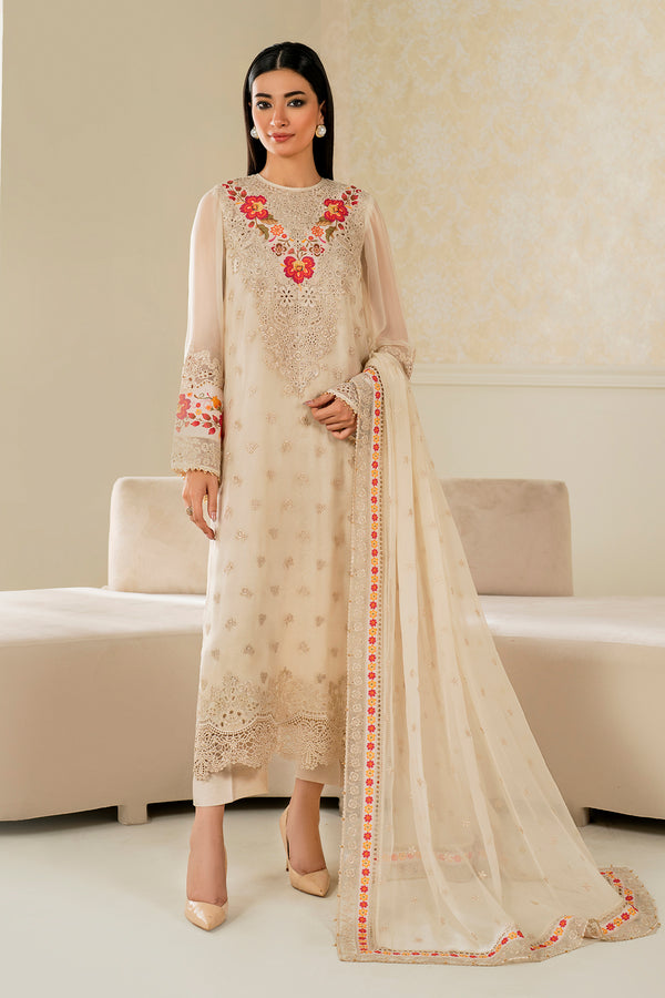 Baroque | Luxury Pret 25 | EMBROIDERED CHIFFON PR-1145 - Pakistani Designer Dress - by Baroque - Type : Ladies Clothes - 100% Original at Saira Sultan