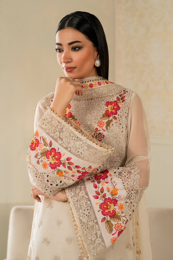 Baroque | Luxury Pret 25 | EMBROIDERED CHIFFON PR-1145 - Pakistani Designer Dress - by Baroque - Type : Ladies Clothes - 100% Original at Saira Sultan
