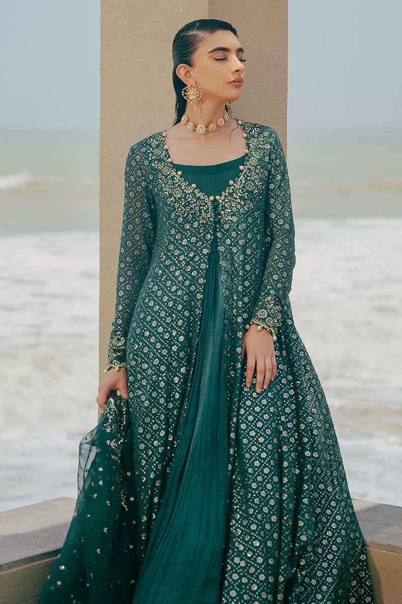 Cross Stitch | Wedding Collection 24 | GREEN SPRING - Pakistani Designer Dress - by Cross Stitch | Type: Formal - 100% Original at Saira Sultan