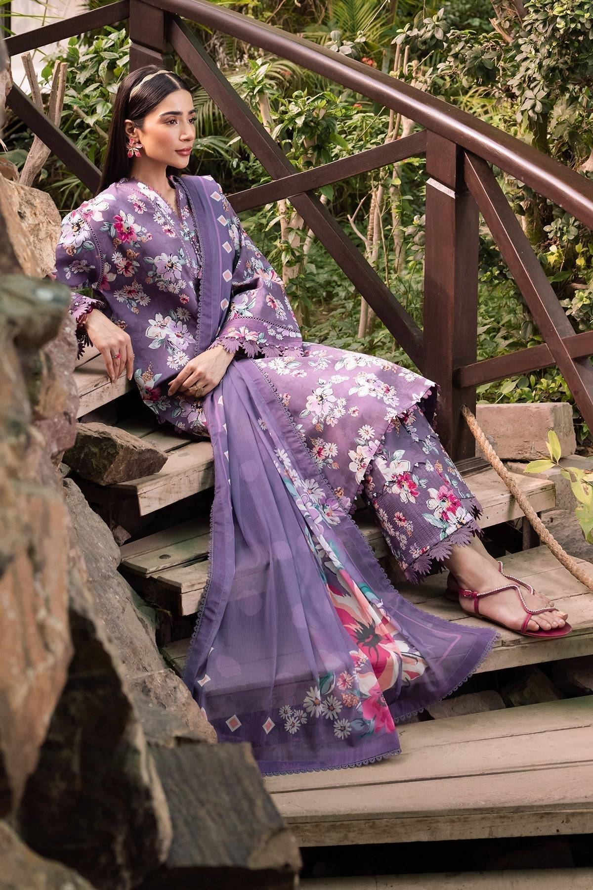 Alizeh | Sheen Lawn Prints 24 | INDIGO - Pakistani Designer Dress - by Alizeh | Type: Casuals - 100% Original at Saira Sultan