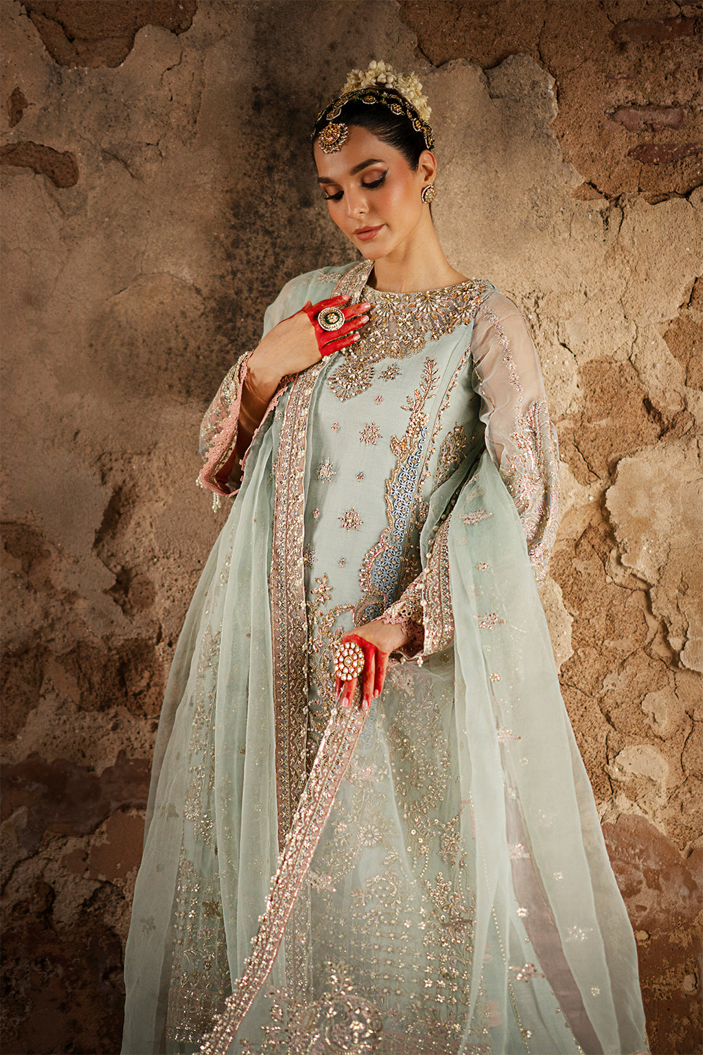 AJR Couture | Luxury Formals 24 | Nirvana Custom Size Aqua Blue Organza